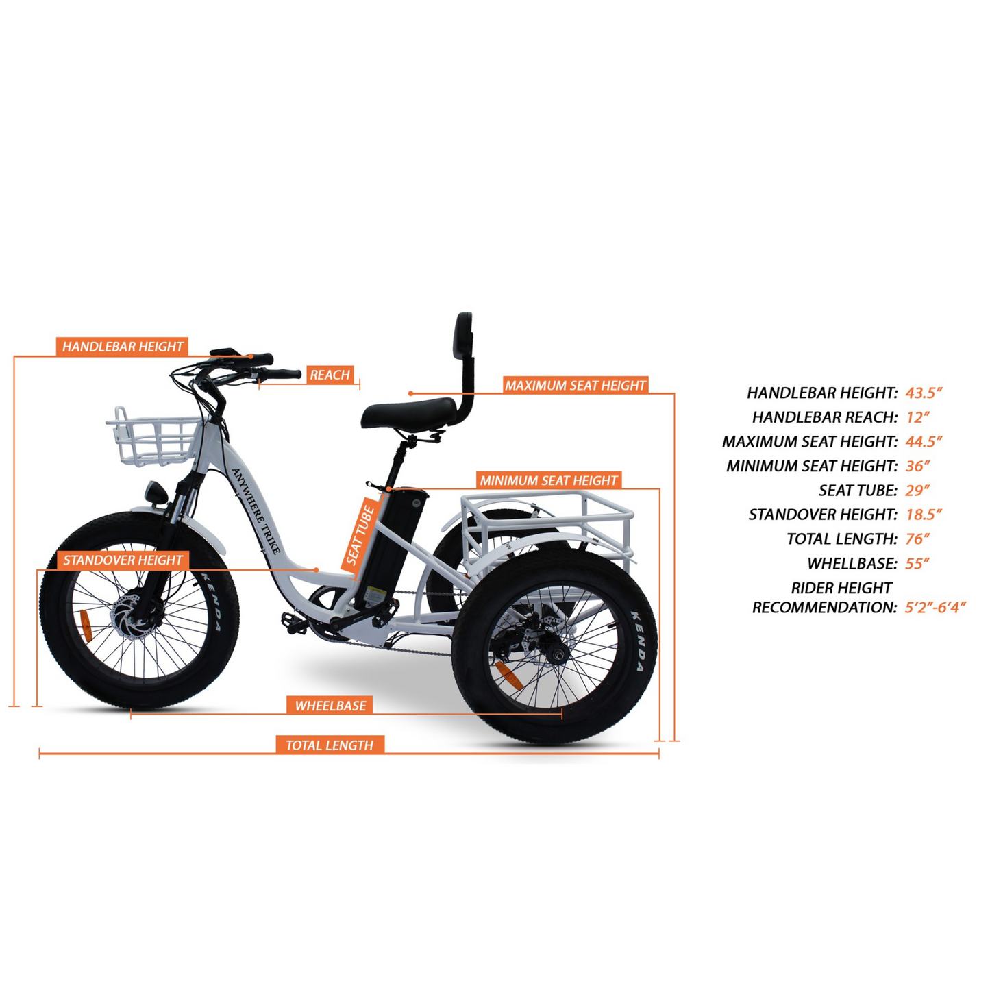 Anywhere Trike - Rugged Edition - Fat Tire Electric Tricycle